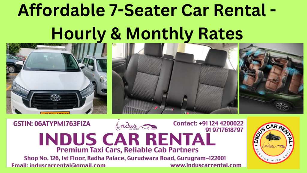 Affordable 7 Seater Car Rental Hourly Monthly Rates