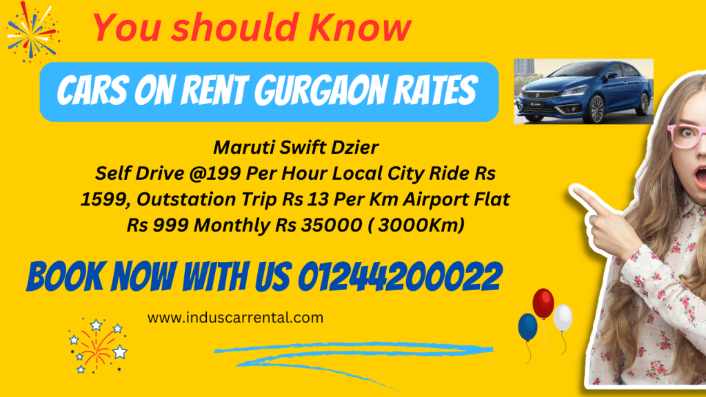 Cars On Rent Gurgaon Rates