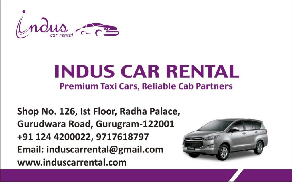 Visiting Card Indus Car Rental